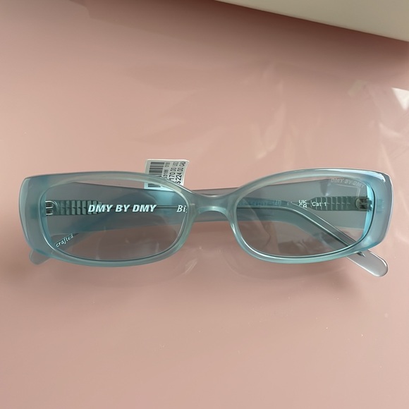 COPY - DMY BY DMY Billy (Milky Blue) Rectangle Sunglasses- NEW - Picture 6 of 11